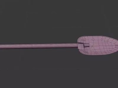 3d low poly shovel Free low-poly 3D model