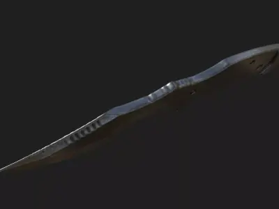 Rustic Hunter Knife - Game Ready - 4K PBR Low-poly 3D model