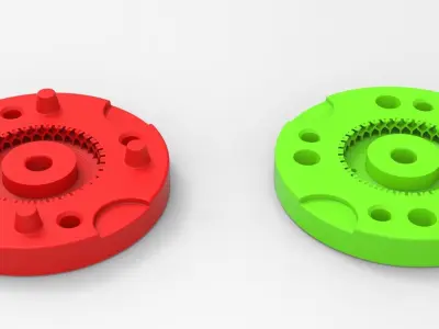 Mold for diecast military truck tire 10 Scale 1 to 25 3D print model