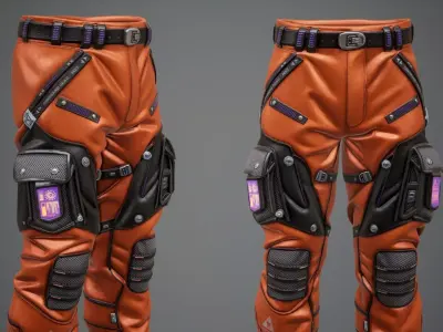 Sci-Fi Pants P02 Low-poly 3D model