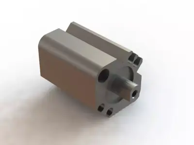 Cilindro Pneumatico SMC CDQ2B16 5TZ Pneumatic Cylinder 3D model