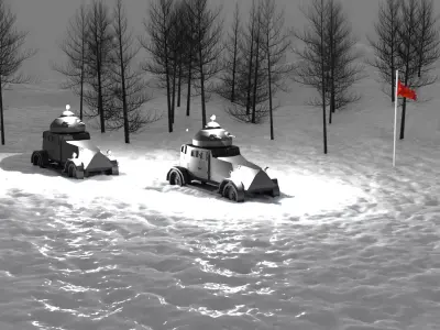 3D Vickers Crossley Low-poly 3D model