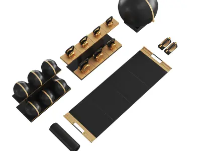 PENT luxury fitness equipment part 4 Black 3D model