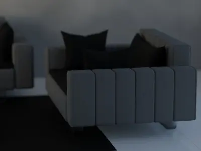 Sofa Set 01 Free 3D model