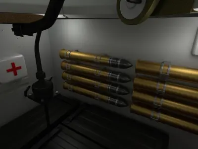 T34 76 Tank with Interior HDRI 3D model