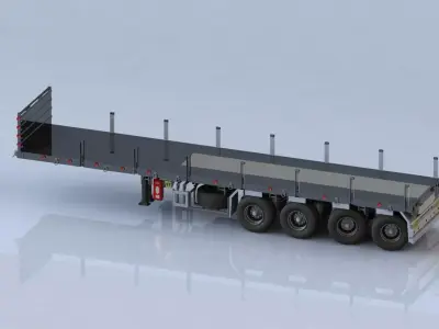 EXTENDED SEMI TRAILER 3D model