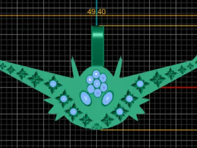 MOISSANITE Ninja Fighter Iced Out Pendant 3D print model