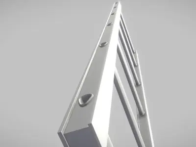Rung Ladder with 6 Rungs 3D model