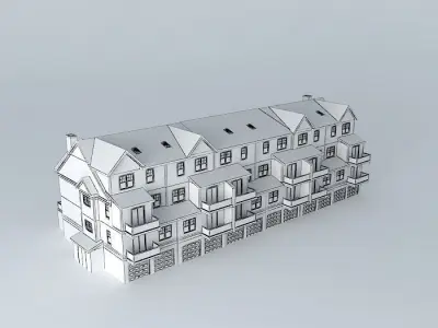 Townhouse townhouses Free 3D model
