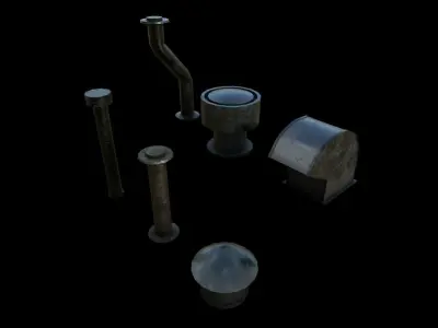  Industrial Props Pack 3 Low-poly 3D model