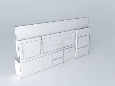 Kit113 Desk wall by Alex Marques Free 3D model