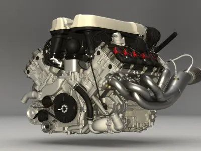 Audi R8 V10 FSI engine 3D model