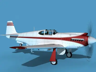 North American A-36A Apache S03 Racer 3D model