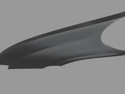 Car Bonnet Toyota Supra Low-poly 3D model