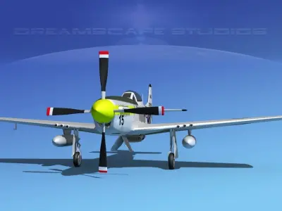F-51D Mustang Ohio ANG 3D model