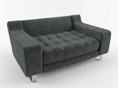 Velvet Armchair Free 3D model