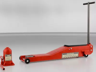 car jack Low-poly 3D model