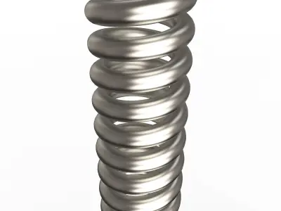 Coil Spring Low-poly 3D model