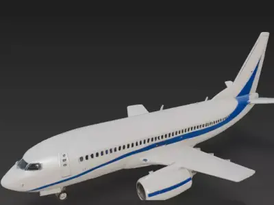Boeing 737-800 Airliner -  Authentic Livery 3D model