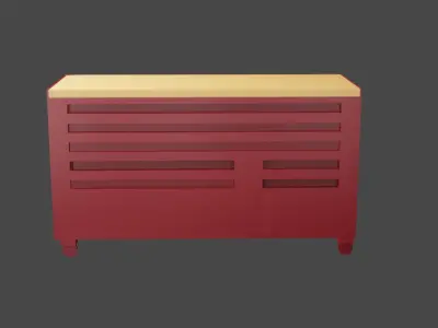 Simple Wooden top Tool Box Free 3D model