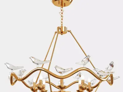 DOVE CHANDELIER  BIRD 9  IMPERIUMLOFT Low-poly 3D model