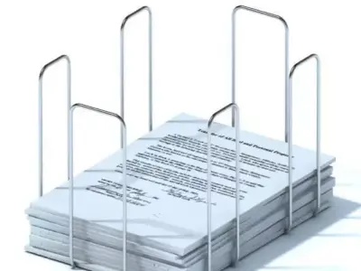 Metal Desk Paper Organizer 3D model