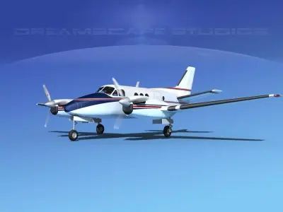 Beechcraft King Air C100 V10 3D model