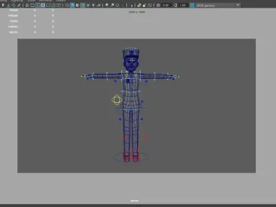 Police man Rigged Texture