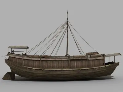 Chinese Old ship 04 3D model