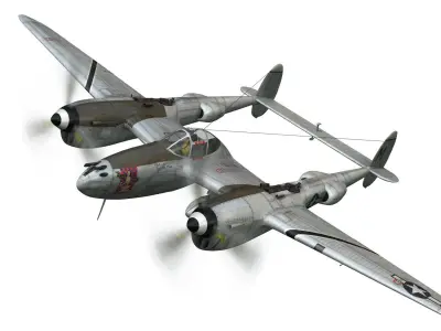 Lockheed P-38 Lightning - Ready Maid 3D model