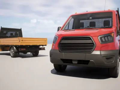Pickup Truck 2- Transit - Game Ready Vehicle Low-poly 3D model