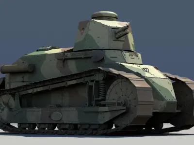 Renault FT17 French Light Tank 3D model