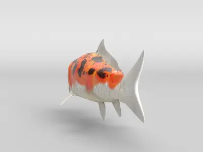 Koi Fish Low-poly 3D model