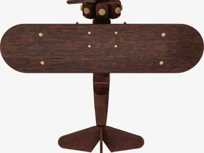 wooden toy plane 3D model