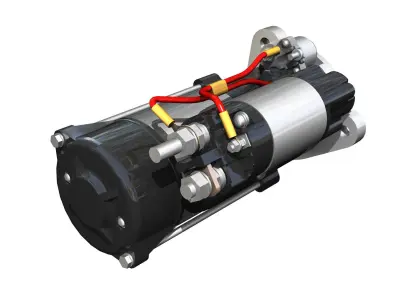 Starter motor 3D model