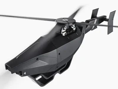 Small Militery Spy Drone Low-poly 3D model