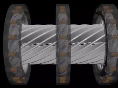 Triple Rim Driven Electric Thrusters - Concept 3D print model