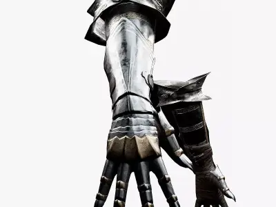  Female Knight Hand And Wrist armor LowPoly Low-poly 3D model