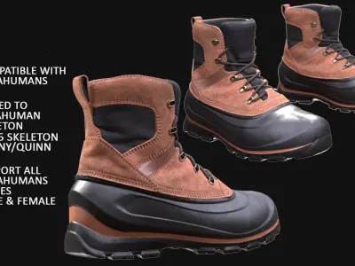 Boots 12 - All MH Bodies and UE5 Skeletons - Rigged Low-poly 3D model