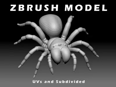 Mouse Spider Low-poly 3D model