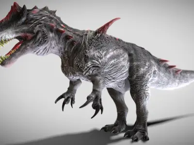 Megacarnox Dinosaur HybridV2 Low-poly 3D model