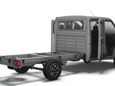 Fiat Ducato Chassis Truck CrCab 4035WBXL HQInterior 2023 3D model