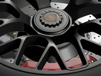 Porsche GTS 2015 wheel 3D model