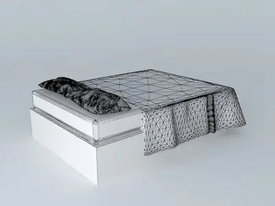 Double Bed  Free 3D model purchase