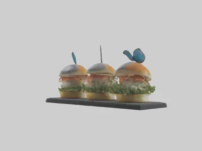 Fish sliders model Low-poly 3D model