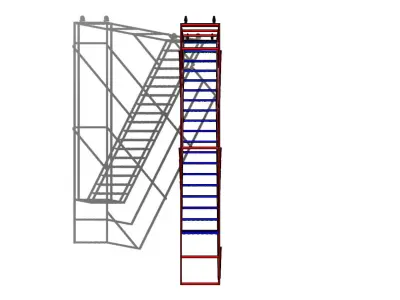Escada Stairs 19 Steps Degraus 3D model