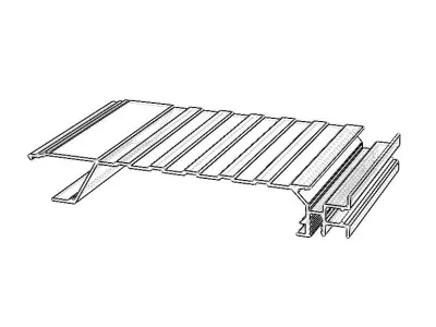 Aluminum Extruded Floor Planking MOD AL-015ap Low-poly 3D model
