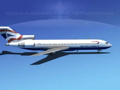 Boeing 727-200 British Airways 3D model