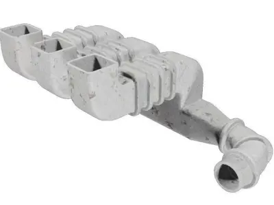 Aluminium HVAC Duct Low-poly 3D model