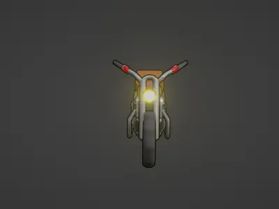 3D MOTORCYCLE Low-poly 3D model